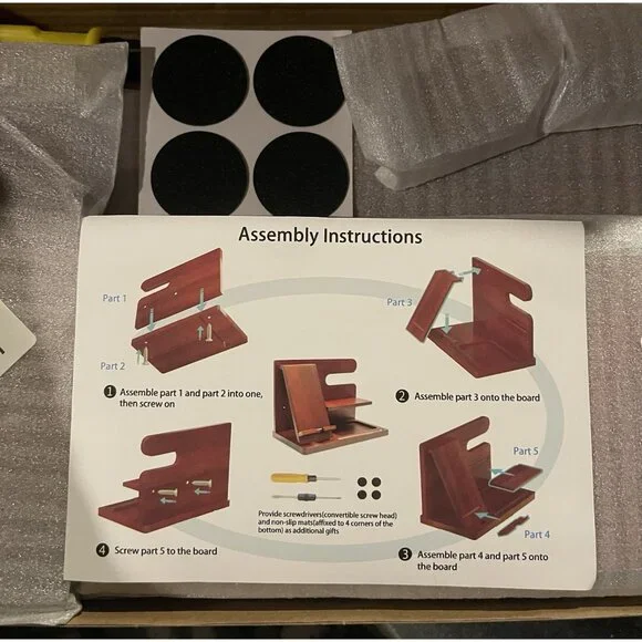 Wood Phone Docking Station Wood Nightstand Organizer Idea For Him,Perfect Gift - Picture 5 of 10